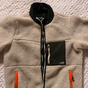Cream Zara fleece jacket #fleecejacket … size small